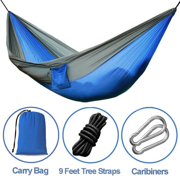 Portable Nylon Parachute Outdoor Hammock - Double Camping Hammock